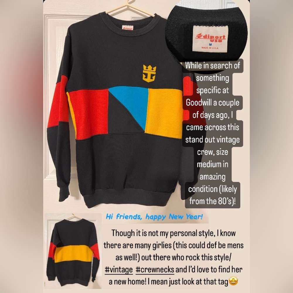 Colorblock Crewneck Sweater